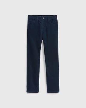 flat-front corduroy pants