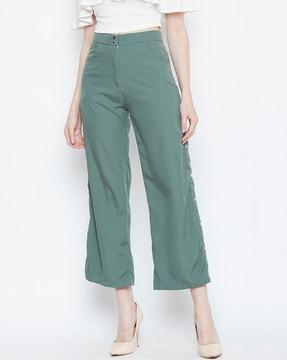 flat-front culottes with insert pockets