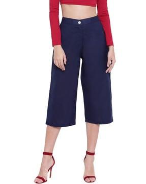 flat-front culottes with insert pockets