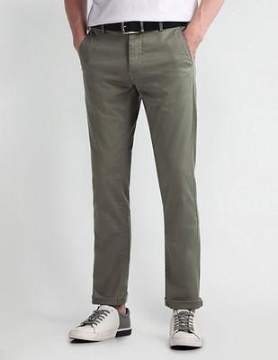 flat front dobby trousers