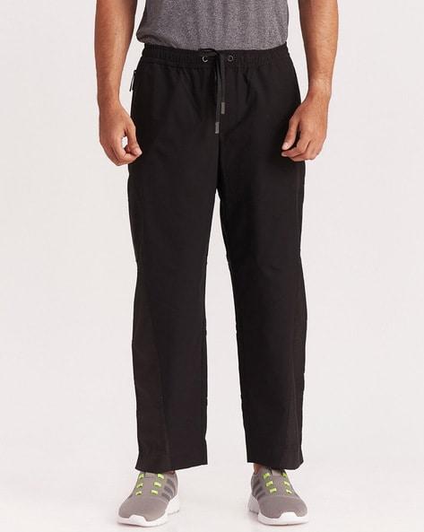 flat-front drawstring waist trousers