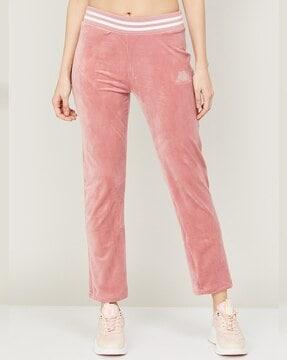 flat-front elasticated waist pants