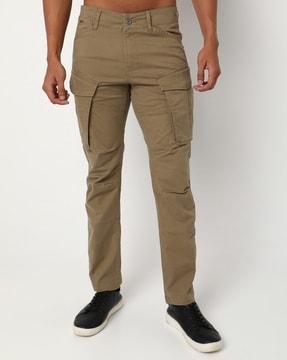 flat-front hannes in tapered fit cargo trousers
