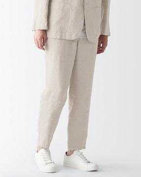 flat-front hemp pants