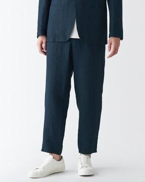 flat-front hemp pants