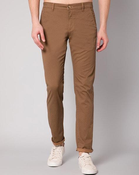 flat-front insert pockets trousers