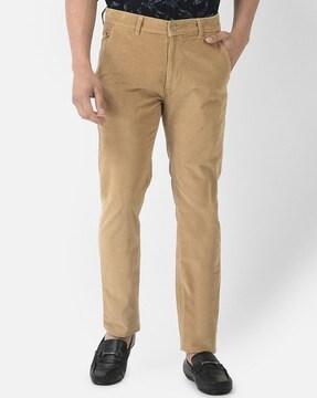 flat-front insert pockets trousers