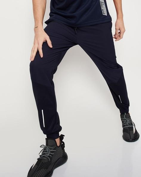 flat-front jogger pants with drawstring