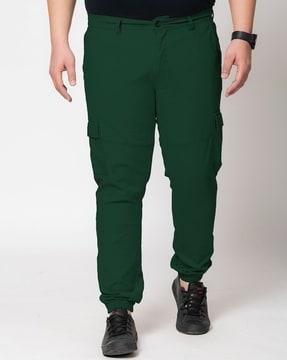 flat-front jogger pants with insert pockets