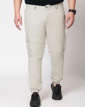 flat-front jogger pants with insert pockets