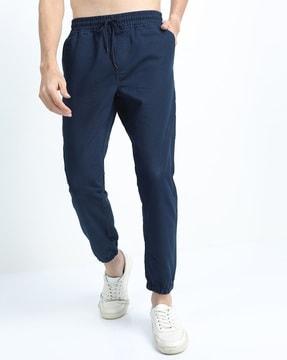 flat-front jogger pants