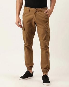 flat-front jogger pants