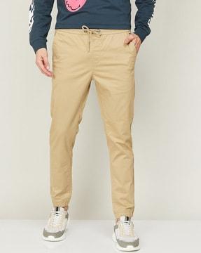 flat-front jogger pants