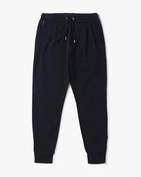 flat-front joggers with insert pockets