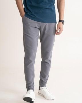 flat-front joggers with insert pockets