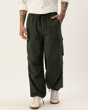 flat-front loose fit cargo pants