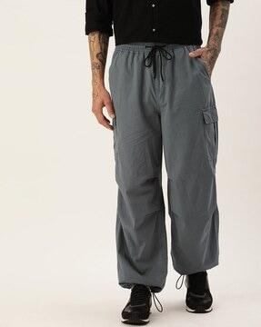 flat-front loose fit cargo pants