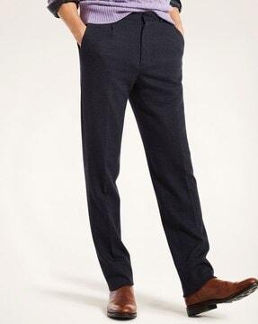 flat-front low-rise chinos