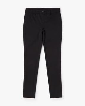 flat-front mid-rise leggings