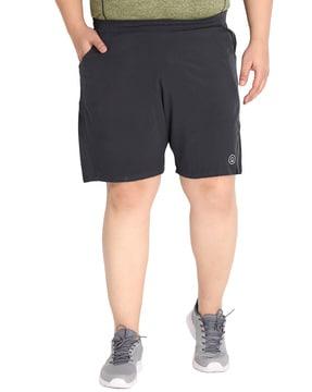 flat front mid-rise shorts