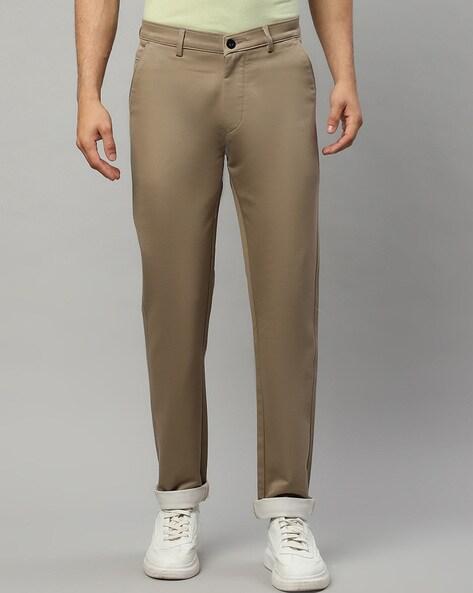 flat front mid-rise trouser