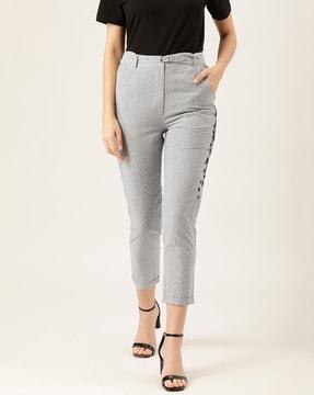 flat front non-stretchable trousers