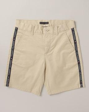 flat-front organic cotton chino shorts