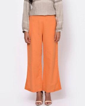 flat-front palazzos