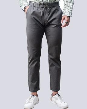 flat front pants with drawstrings
