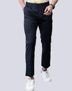 flat front pants with drawstrings