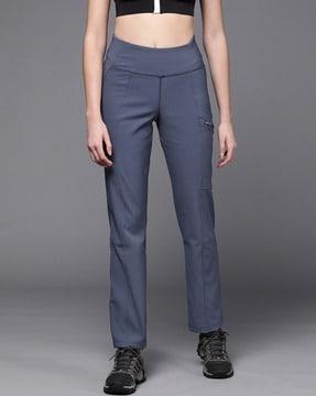 flat front pants with elasticated waist