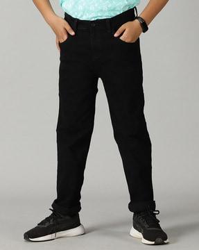 flat-front pants with insert pocket