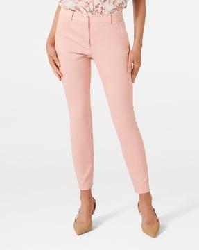 flat-front pants with insert pockets