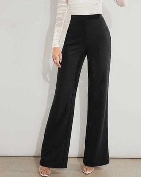 flat-front pants with insert pockets