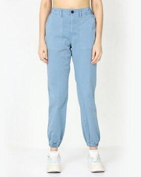 flat-front pants with insert pockets