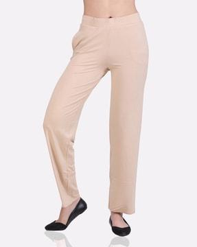 flat-front pants with insert pockets