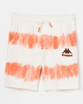 flat-front printed shorts