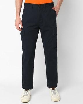 flat-front regular fit cargo trousers