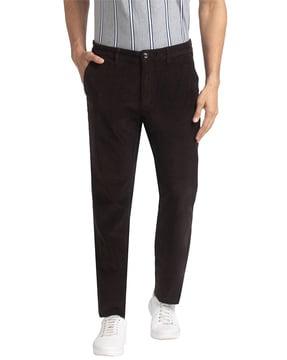 flat-front regular fit trousers