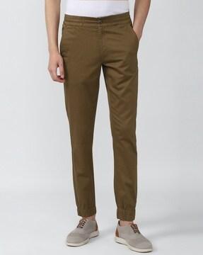 flat-front regular fit trousers