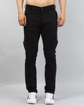 flat-front relaxed fit cargo pants