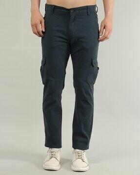flat-front relaxed fit cargo pants