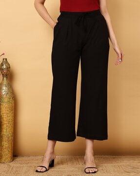 flat-front relaxed fit palazzos