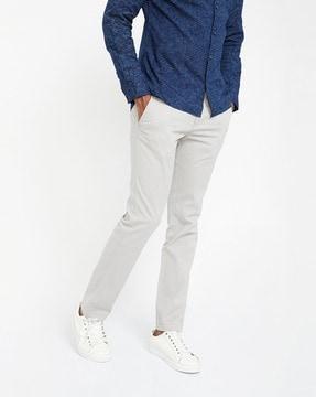 flat-front relaxed fit pants