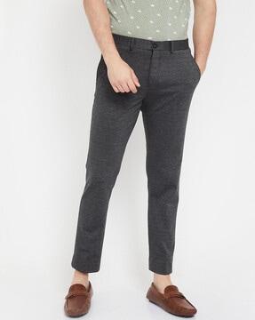 flat-front relaxed fit pants