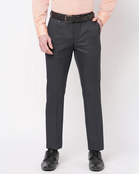 flat-front relaxed fit trousers