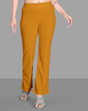 flat-front relaxed fit trousers