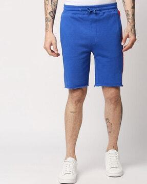 flat front shorts with drawstring cord