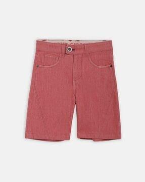 flat-front shorts with insert pocket