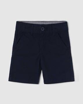 flat-front shorts with insert pockets